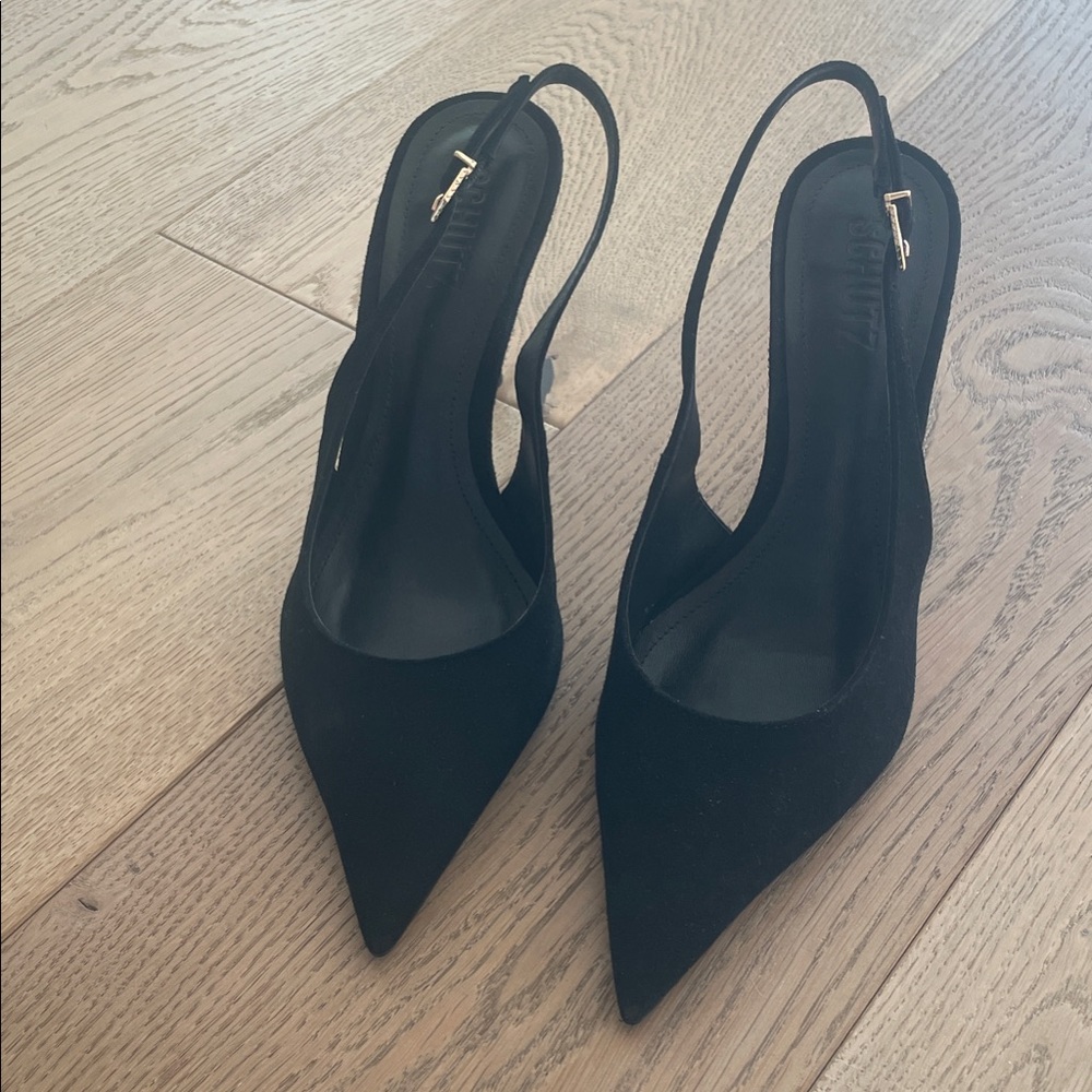SCHUTZ Alicia Black Slingback Heels